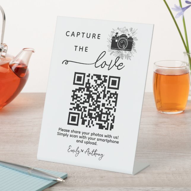 Share The Love Wedding Photo Share QR Code Sign (In SItu)