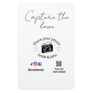 share the love wedding qr couple love name date magnet