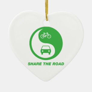 Share the Road Ceramic Ornament