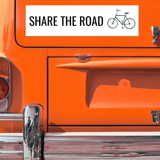 SHARE THE ROAD Cute Green Bicycle Cyclist Safety Bumper Sticker (SHARE THE ROAD Cute Green Bicycle Cyclist Safety Bumper Sticker
)