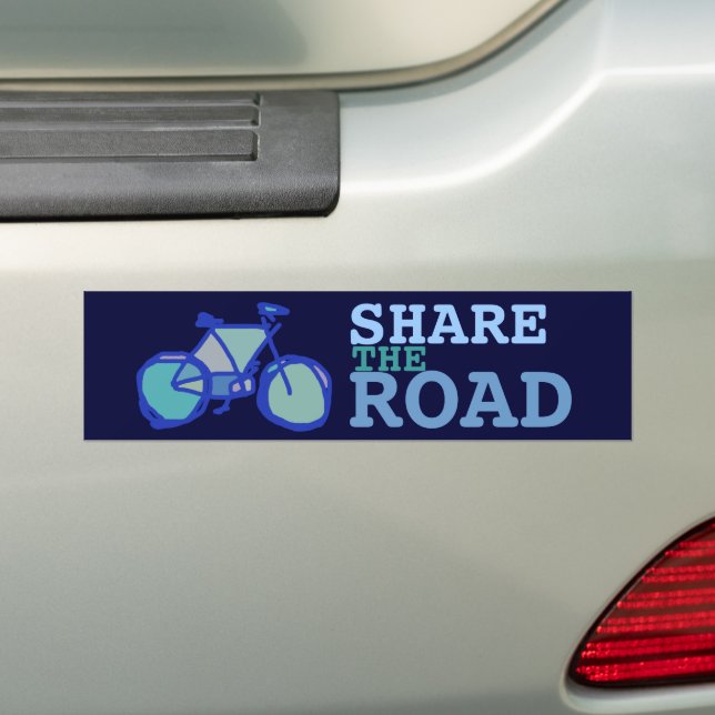 share the road ~ cycling bumper sticker (On Car)