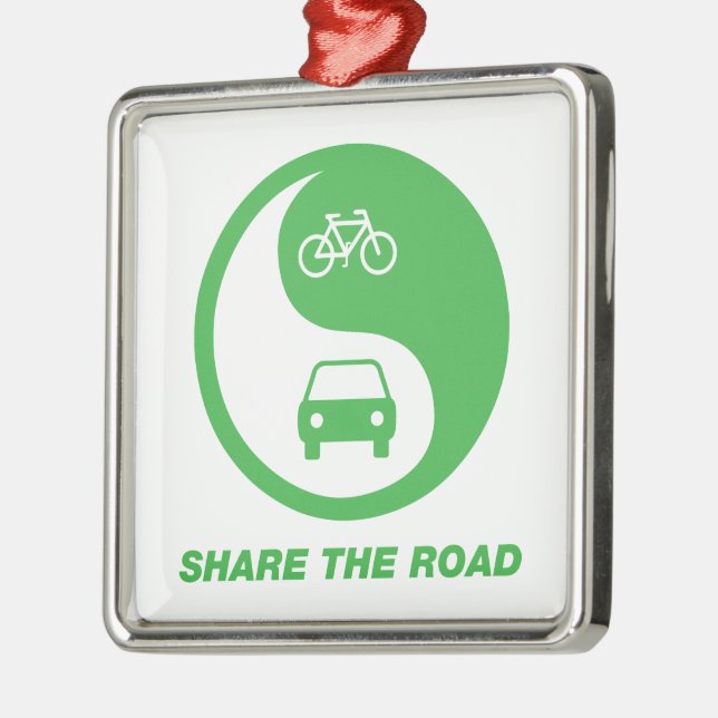Share the Road Metal Tree Decoration (Left)