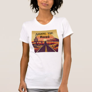 Share the road Retro Design for Runners T-Shirt