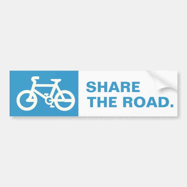 Share The Road with Bicycles Bumper Stickers (Front)