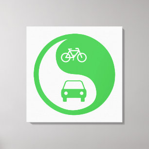 Share the Road Yin Yang Canvas Print