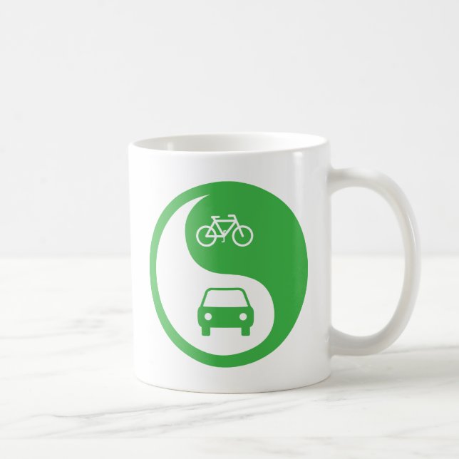 Share the Road Yin Yang Coffee Mug (Right)