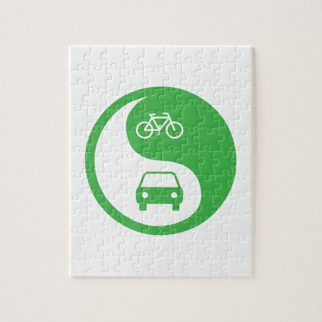 Share the Road Yin Yang Jigsaw Puzzle (Vertical)