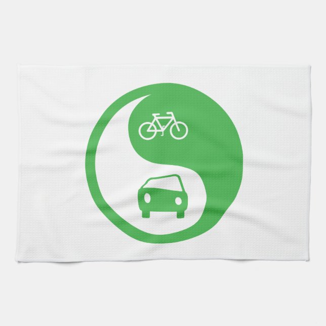 Share the Road Yin Yang Tea Towel (Horizontal)