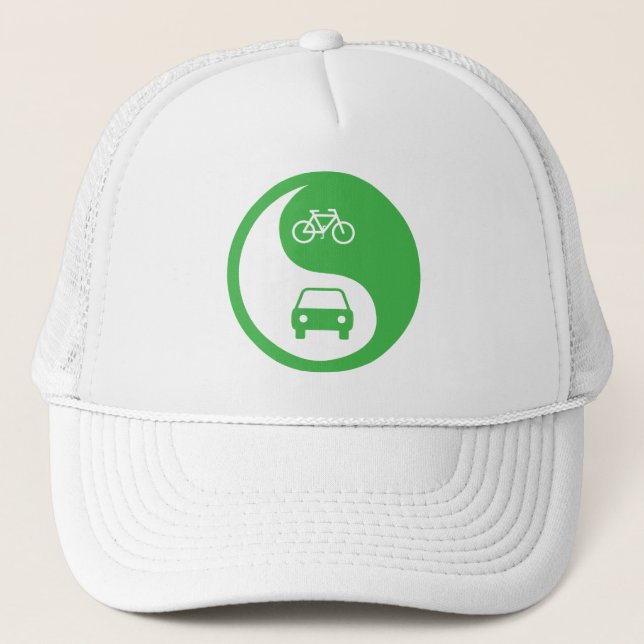 Share the Road Yin Yang Trucker Hat (Front)