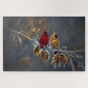 "Share The Spirit" Cardinals by Jason Street Jigsaw Puzzle