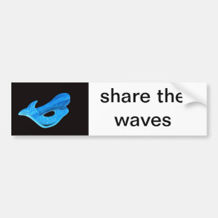 share the waves bumpersticker bumper sticker