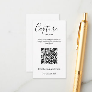 Share Wedding Photos With QR Code  Enclosure Card