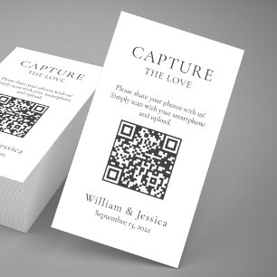 Share Wedding Photos With QR Code Enclosure Card