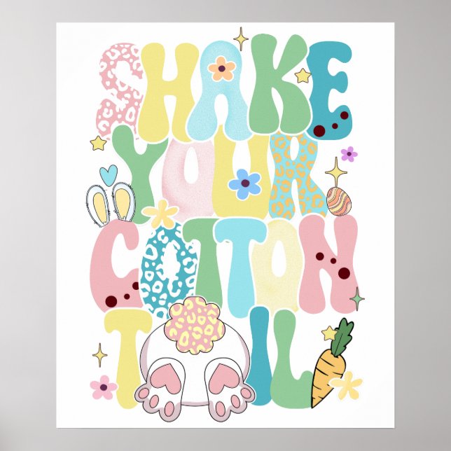 share your cotton tail, retro, vintage poster (Front)