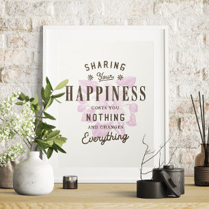 Share Your Happiness Vintage Poster