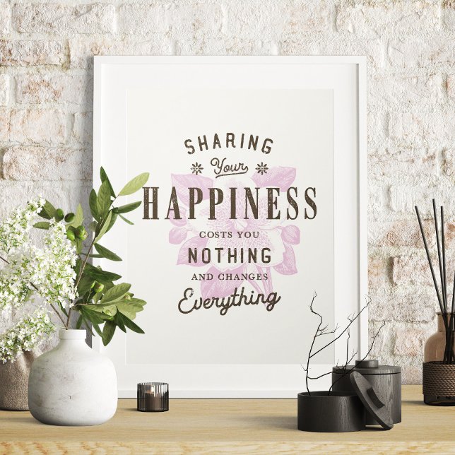 Share Your Happiness Vintage Poster (Creator Uploaded)