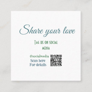 Share your love tag snap social media add q r code