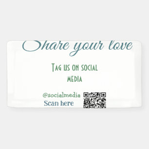 Share your love tag snap social media add q r code banner