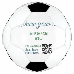 Share your love tag snap social media add q r code soccer ball