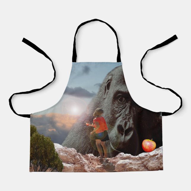 Share Your Lunch With A Gorilla, Kids Apron (Front)