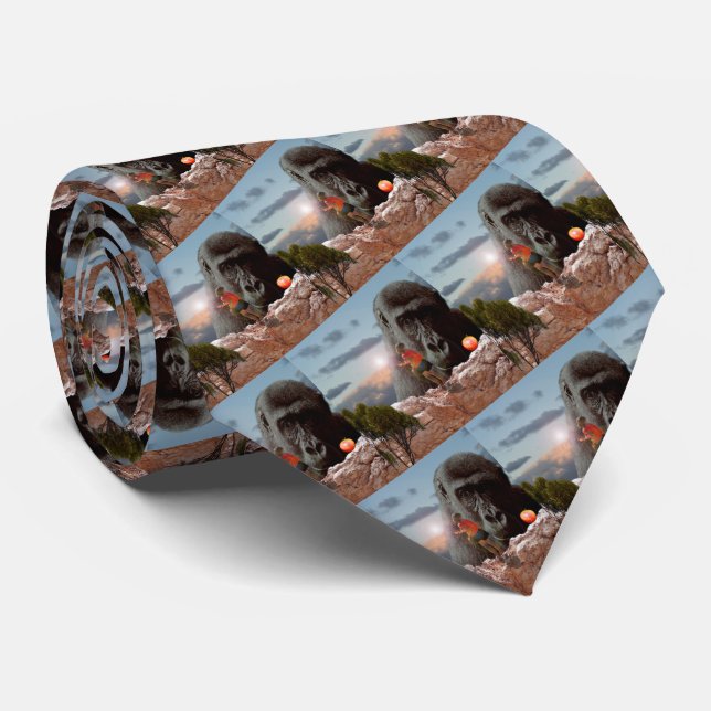 Share Your Lunch With A Gorilla, Neck Tie (Rolled)