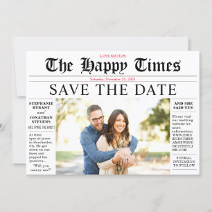 Share your News Save The Date Rustic Photo Wedding Invitation