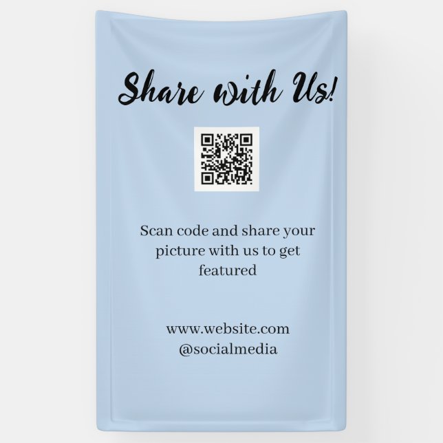 Share your picture scan QR code add website email  Banner (Vertical)