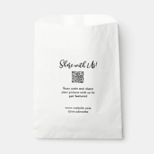 Share your picture scan QR code add website email Favour Bag
