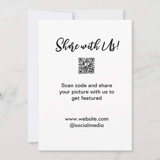 Share your picture scan QR code add website email  Invitation (Front)