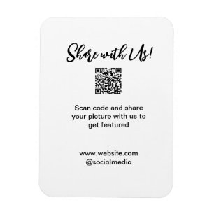 Share your picture scan QR code add website email Magnet