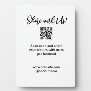 Share your picture scan QR code add website email  Plaque
