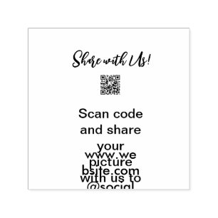 Share your picture scan QR code add website email  Self-inking Stamp