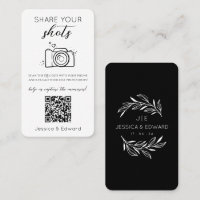 Share Your Shots Memorable Qr Code Black Wedding