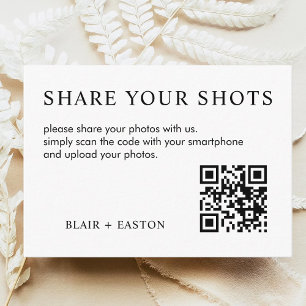 Share Your Shots Qr Code To a Photo Album Wedding Enclosure Card