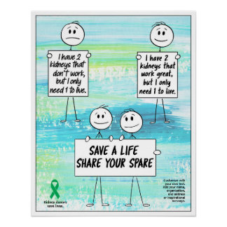 Share Your Spare a Living Kidney Donation Poster