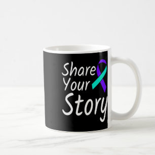 Share Your Story Suicide Prevention Ribbon Awarene Coffee Mug