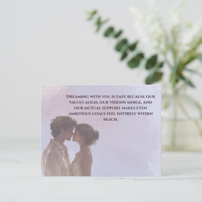 Shared Future & Growth Love Quote Postcard | Build (Standing Front)