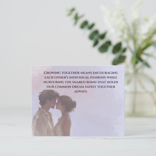 Shared Future & Growth Love Quote Postcard | Build (Standing Front)