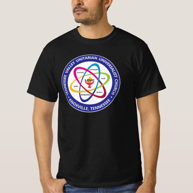 Shared Values Atom - Unitarian Universalist Associ T-Shirt (Front)