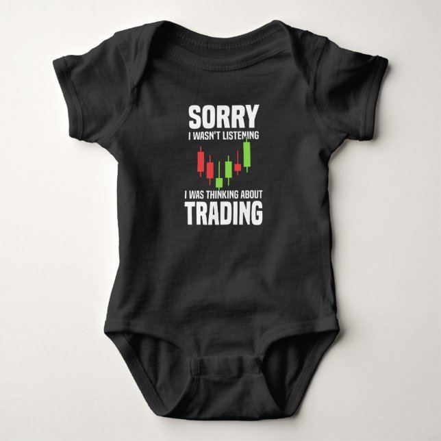 Shareholder Candle Stock Exchange Stock Market Baby Bodysuit (Front)