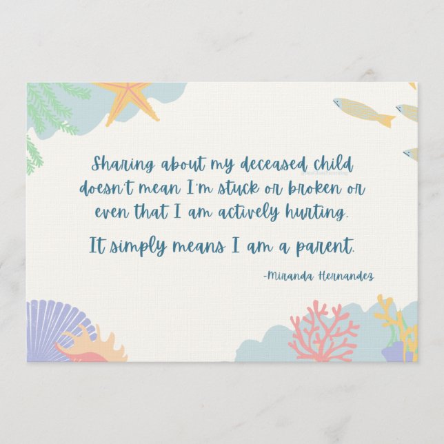 Sharing about my deceased child b/c I am Parent Program (Front)