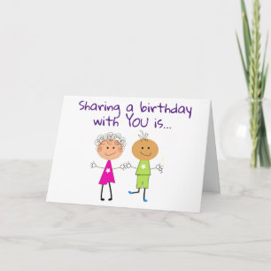 **SHARING BIRTHDAYS** IS MY FAVORITE BIRTHDAY GIFT CARD