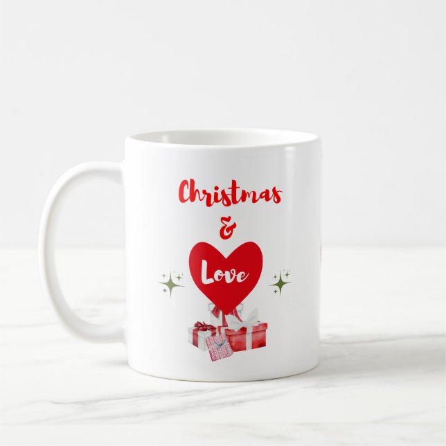 Sharing Christmas Love Photo Customizable Mug  (Left)