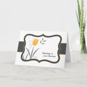 Sharing In Your Sorrow Sympathy In Black And Gold Card