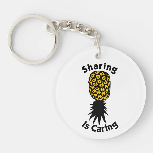 Sharing is Caring Key Ring (Front)