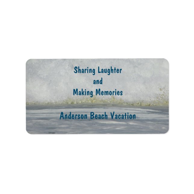 Sharing Laughter Making Memories Beach Vacation Label (Front)