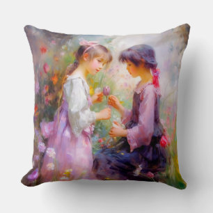 Sharing Roses and Friendship Cushion