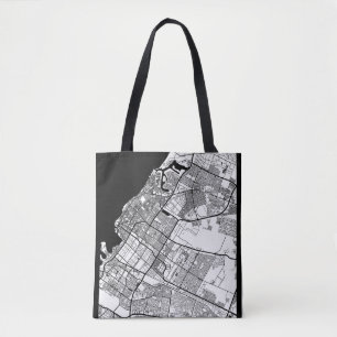Sharjah United Arab Emirates City Map Tote Bag