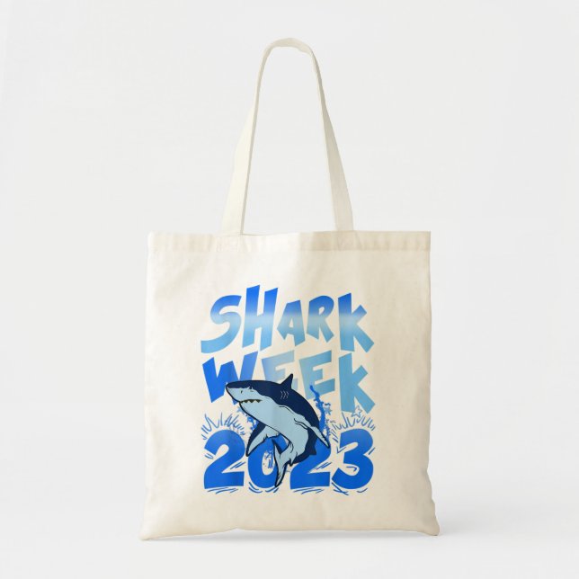 Shark 2023 Week Passion For Shark Lover Ocean Anim Tote Bag (Front)