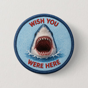 Shark 6 Cm Round Badge